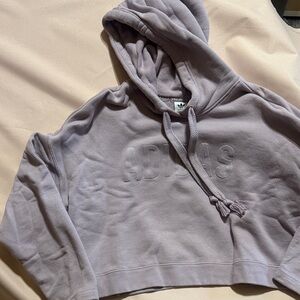 Adidas Lavender Cropped Hoodie